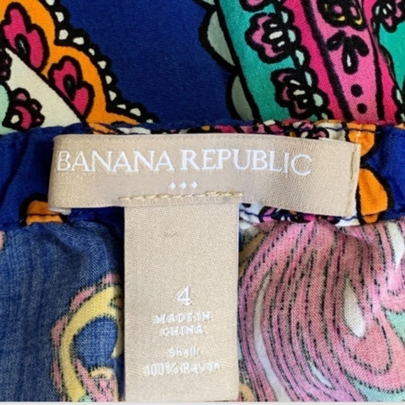 Banana Republic Strapless Maxi Dress BOHO Hippie Sz 4 Colorful Paisley #256A - Picture 6 of 6